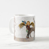 Mug Fille dragon Steampunk Art Fantastique  (Devant gauche)