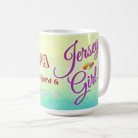 Mug Fille du Jersey une fois et toujours (Devant droit)