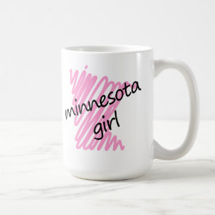 Mug Fille du Minnesota avec la carte griffonnée du