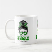 Mug Fille d'un an chanceuse avec chignon désordonné (Gauche)