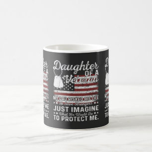 Mug Fille d'une famille militaire patriotique et vétér