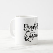 Mug Fille d'une REINE Script Moderne Personnalisé (Devant gauche)