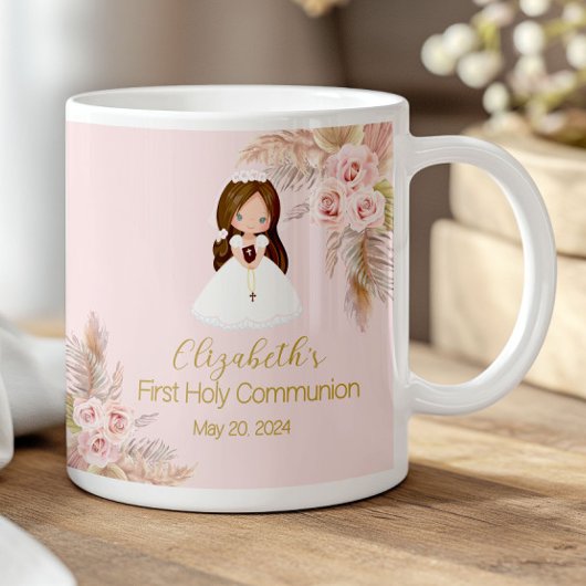 Mug Fille élégante Première Sainte Communion Boho Flor