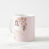 Mug Fille élégante Première Sainte Communion Boho Flor (Devant gauche)