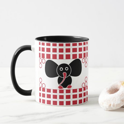 Mug Fille éléphant bébé pour enfants (Avec donut)