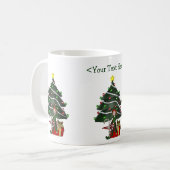 Mug Fille Elfe Arbre de Noël Fête personnalisée (Devant gauche)