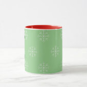 Mug Fille Elfe illusima Noël Flocons de Neige Vert Cla (Centre)