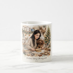 Mug Fille embrassant un chiot Caniche – Maman Caniche