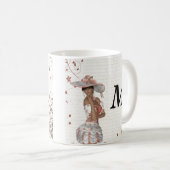 Mug Fille en casquette d'été (Devant droit)