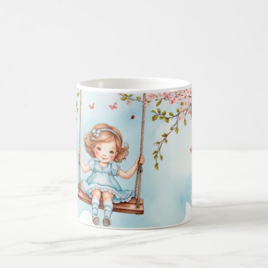 Mug Fille en fleurs de cerisiers (Centre)