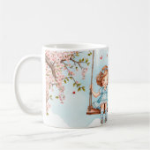 Mug Fille en fleurs de cerisiers (Gauche)
