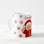 Mug Fille en pain d'épices avec sucettes à la menthe p (Devant gauche)