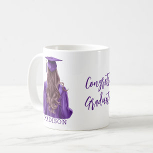 Mug Fille En Purple Graduation