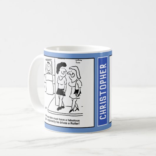 Mug Fille en rendez-vous à l'aveugle dit que son petit (Devant gauche)