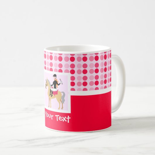 Mug Fille équestre mignonne (Devant droit)