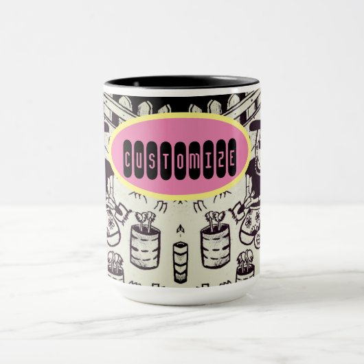 Mug Fille et chatte (Centre)