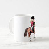 Mug Fille et cheval anglais d'équitation (Devant gauche)