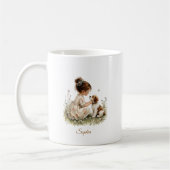Mug Fille et chiot (Gauche)