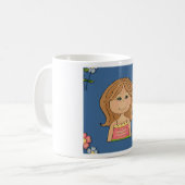 Mug Fille Et Fleurs (Devant gauche)
