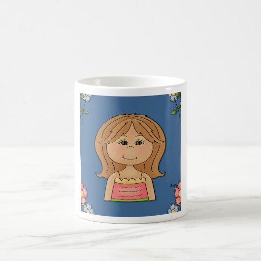 Mug Fille Et Fleurs (Centre)