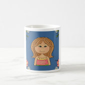 Mug Fille Et Fleurs