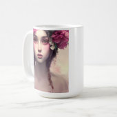 Mug Fille Ethérée Personnalisée avec des taches roses (Devant gauche)