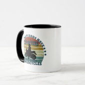 Mug Fille fait de la moto joyeuse fête des pères (Devant gauche)