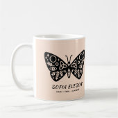 Mug Fille Feminine Papillon noir Blush de marque rose (Gauche)
