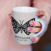 Mug Fille Feminine Papillon noir Blush de marque rose