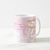 Mug Fille-fille glamour 13e ballon d'anniversaire (Devant droit)