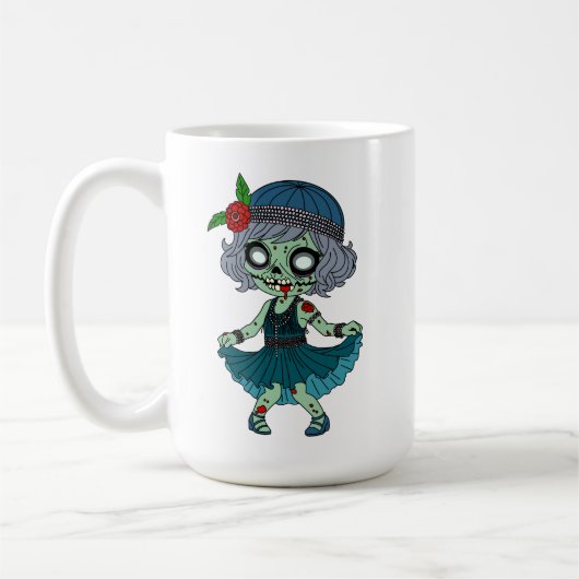 Mug Fille Flapper Zombie des Années 1920 (Gauche)