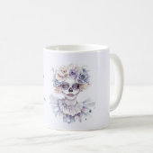 Mug Fille Fleur Lavande Crème Halloween (Devant droit)