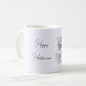 Mug Fille Fleur Lavande Crème Halloween (Devant gauche)