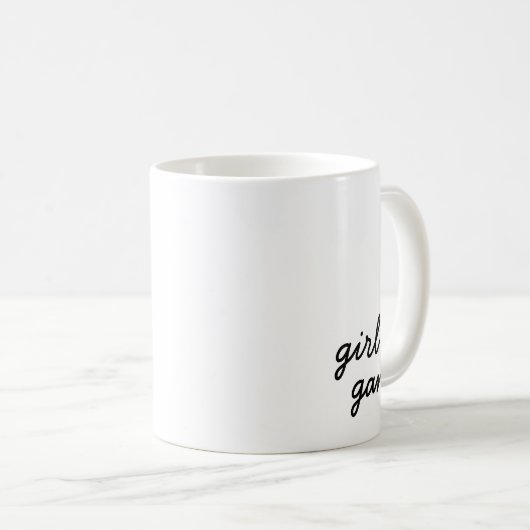 Mug fille gang mignon moderne féministe script de puis (Devant droit)