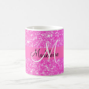 Mug Fille glamour Parties scintillant rose chaud