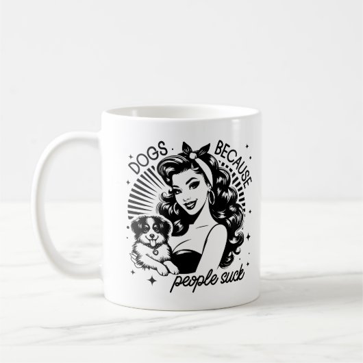 Mug Fille Glamour Rétro Années 50 Citation Drôle Sarca (Gauche)