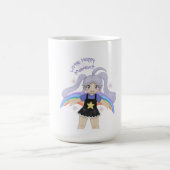 Mug Fille Heureuse Illustration Dessinée à la Main – P (Centre)