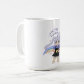Mug Fille Heureuse Illustration Dessinée à la Main – P (Devant gauche)