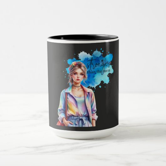 Mug Fille Inspirante Graphique (Centre)