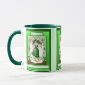 Mug Fille irlandaise portant le vert (Gauche)