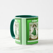 Mug Fille irlandaise portant le vert (Devant gauche)