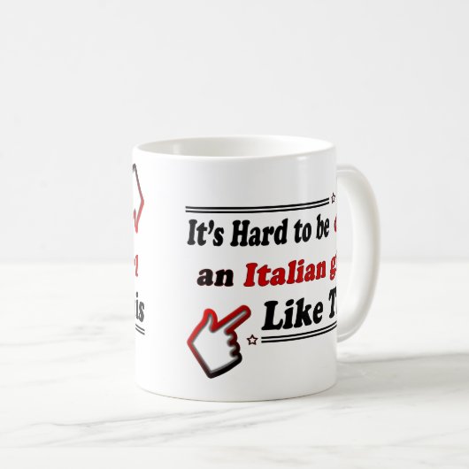 Mug Fille italienne (Devant droit)