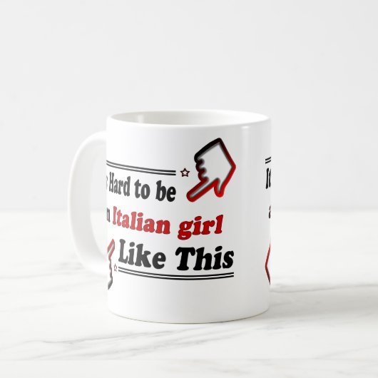 Mug Fille italienne (Devant gauche)