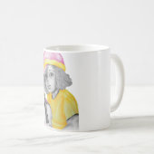 Mug Fille jaune rose (Devant droit)