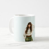 Mug Fille Jean Vert Cheveux Marrons Frange (Devant gauche)