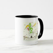 Mug Fille jouant avec les notes musicales sur la (Devant droit)
