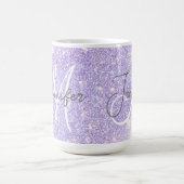 Mug Fille Lavande violet Parties scintillant Blush Nom (Centre)