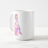 Mug Fille Macaron rose (Devant gauche)