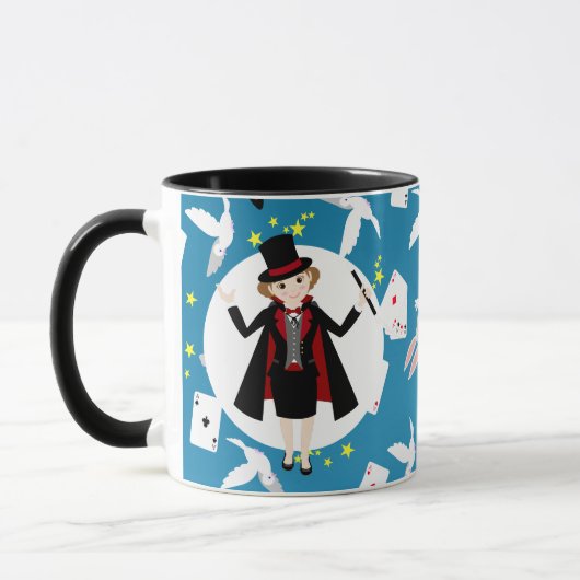 Mug Fille magicien Spectacle Anniversaire (Gauche)