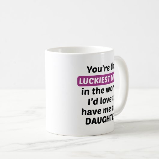 Mug Fille maman Lucky (Devant droit)